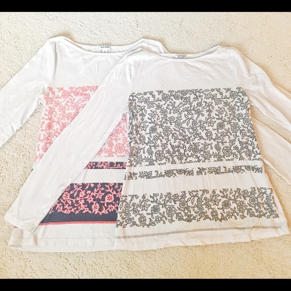 Two Long-Sleeved Floral Design Shirts - Picture 1 of 3